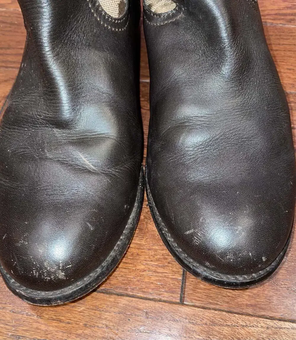 Vintage Coach Chrissi 8.5 Signature C Riding Boots Brown Leather Y2K